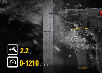 CAT 18V Bezsuku SDS perforātors 26mm, 2.2J DX21