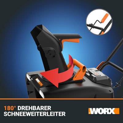WORX 40V Nitro bezvadu bezsuku sniega pūtējs WG471E ar akumulatoru un lādētāju