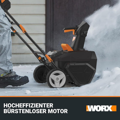 WORX 40V Nitro bezvadu bezsuku sniega pūtējs WG471E ar akumulatoru un lādētāju
