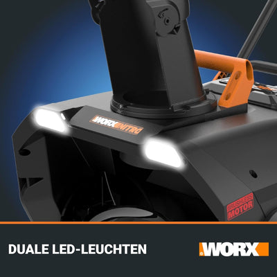 WORX 40V Nitro bezvadu bezsuku sniega pūtējs WG471E ar akumulatoru un lādētāju