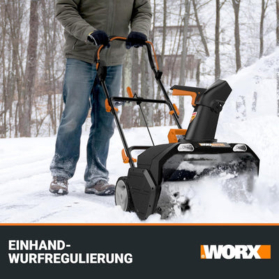 WORX 40V Nitro bezvadu bezsuku sniega pūtējs WG471E ar akumulatoru un lādētāju