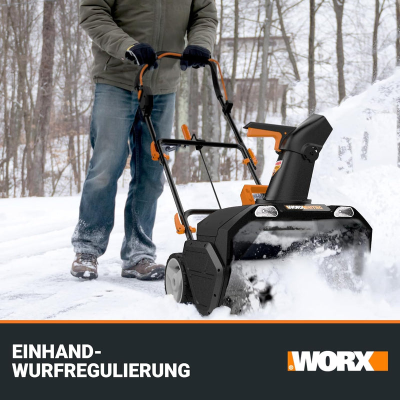 WORX 40V Nitro bezvadu bezsuku sniega pūtējs WG471E ar akumulatoru un lādētāju