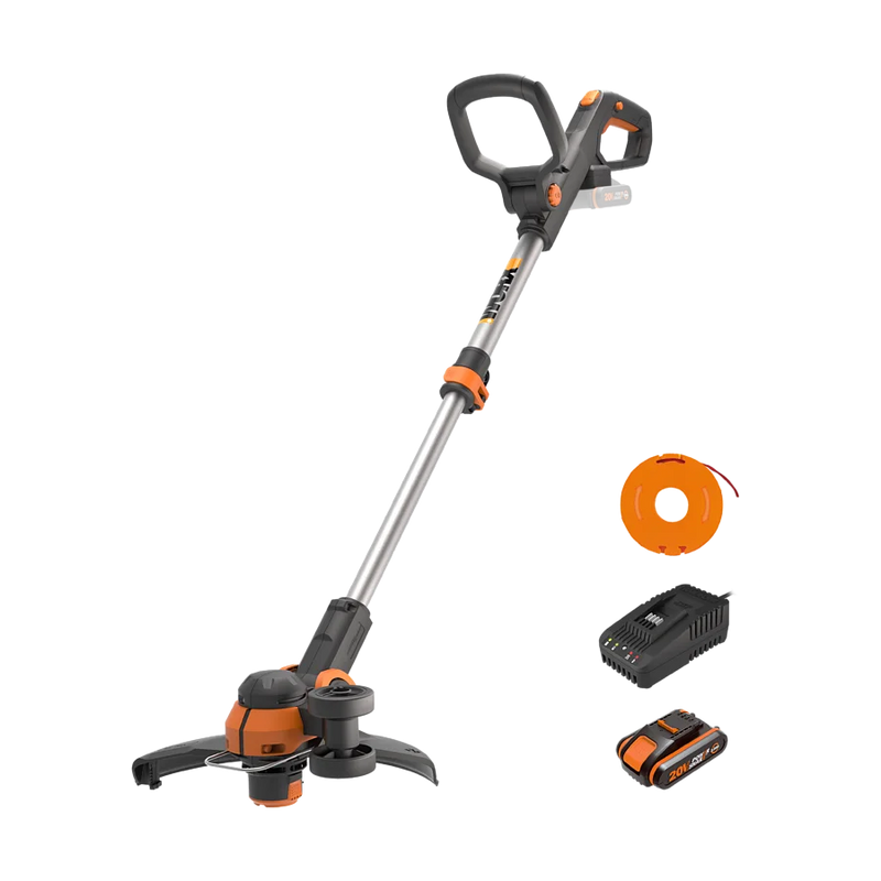 Worx 20V 30cm bezvadu zāles trimmeris WG163E.2 ar akumulatoru un lādētāju