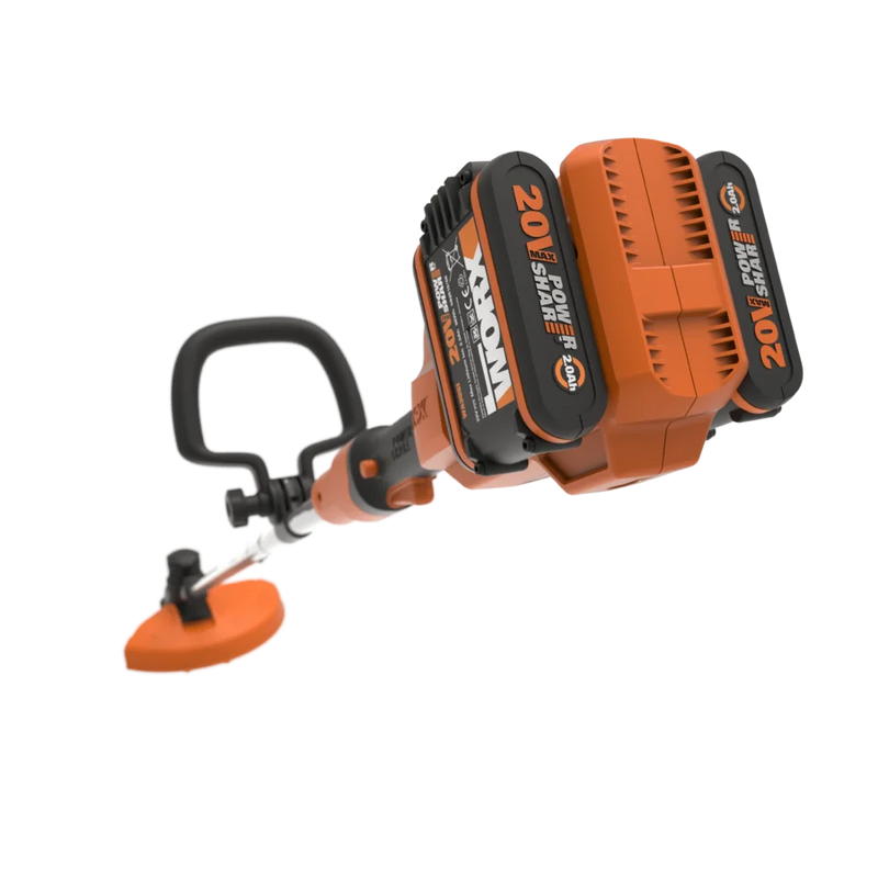 Worx 40V 33cm bezvadu zāles trimmeris WG183E ar akumulatoru un lādētāju