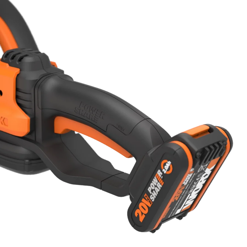 Worx 20V Powershare 50cm dzīvžogu šķeres WG261E ar akumulatoru un lādētāju