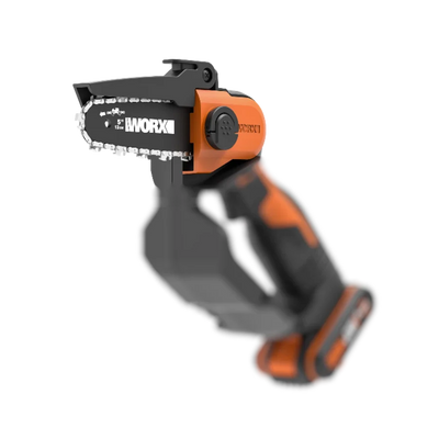 Worx 20V 12cm bezvadu kompaktās klases ķēdes zāģis WG324E ar akumulatoru