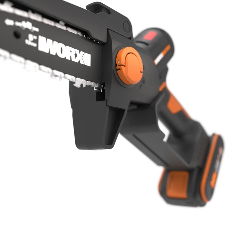 Worx 20V 12cm bezvadu kompaktās klases ķēdes zāģis WG325E ar akumulatoru