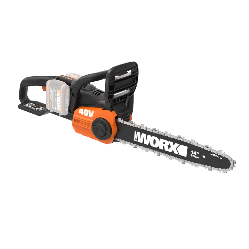 Worx 40V 35 cm bezvadu bezsuku ķēdes zāģis WG384E.9 bez akumulatora un lādētāja