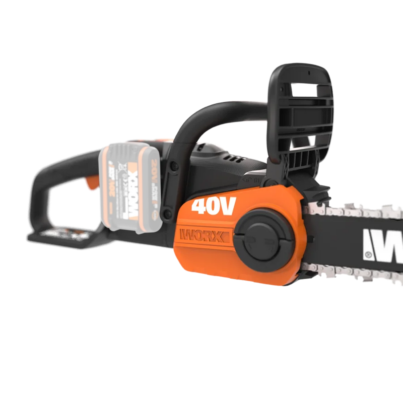 Worx 40V 35 cm bezvadu bezsuku ķēdes zāģis WG384E.9 bez akumulatora un lādētāja