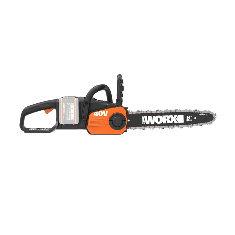 Worx 40V 35 cm bezvadu bezsuku ķēdes zāģis WG384E.9 bez akumulatora un lādētāja