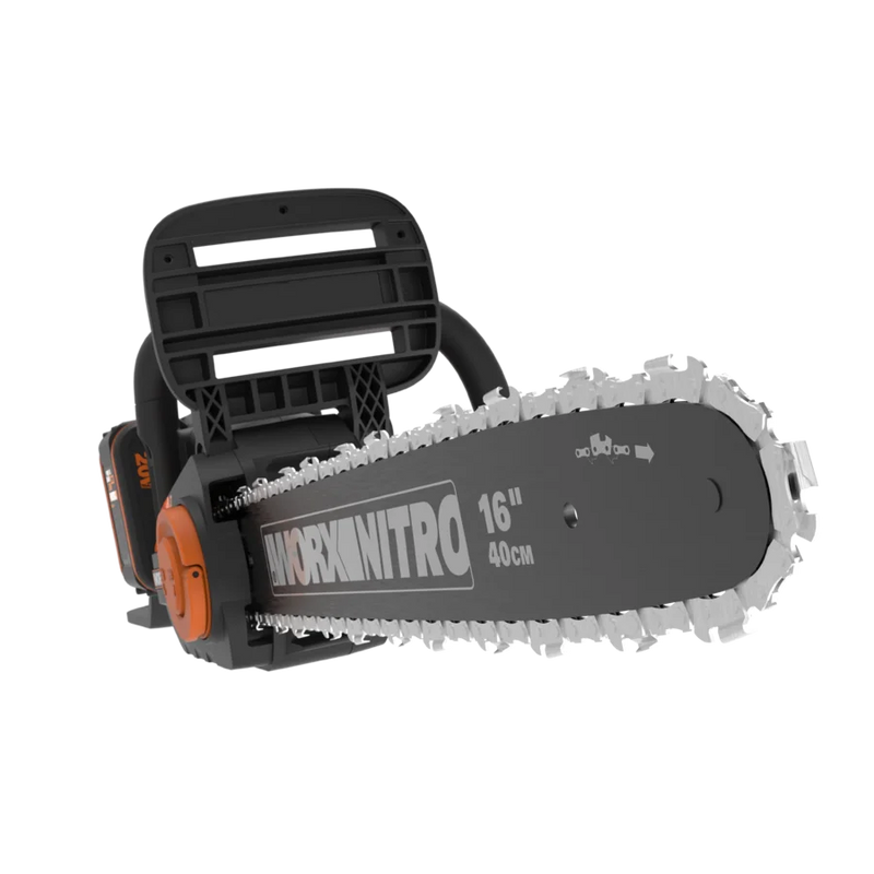 Worx 40V 40cm bezvadu bezsuku ķēdes zāģis WG385E ar akumulatoru un lādētāju