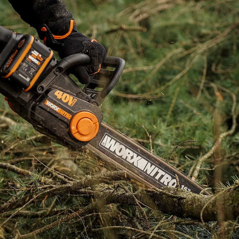Worx 40V 40cm bezvadu bezsuku ķēdes zāģis WG385E.9 bez akumulatora un lādētāja
