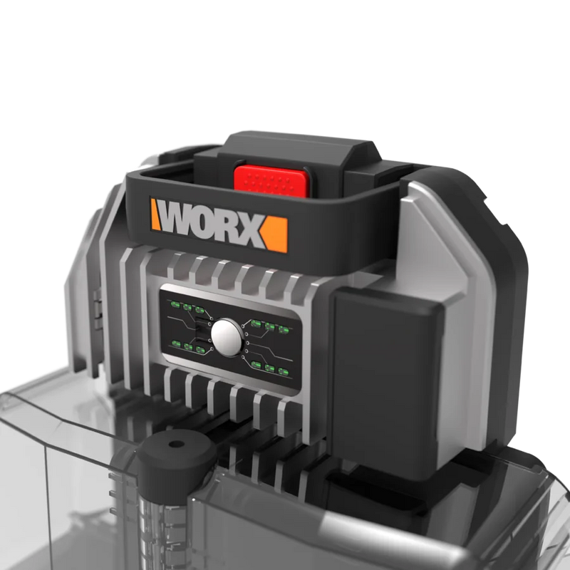 Worx 80V PowerShare bezsuku muguras gaisa pūtējs WG572E ar akumulatoriem