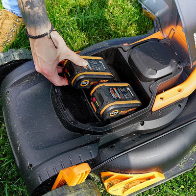 Worx stumjamais zāles pļāvējs ar akumulatoru 40cm 40V 2x4Ah WG743E