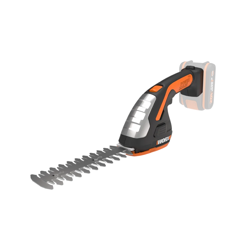 Worx 20V bezvadu 3-in-1 ZEN zāles un krūmu šķēres WG801E.9, bez akumulatora un lādētāja