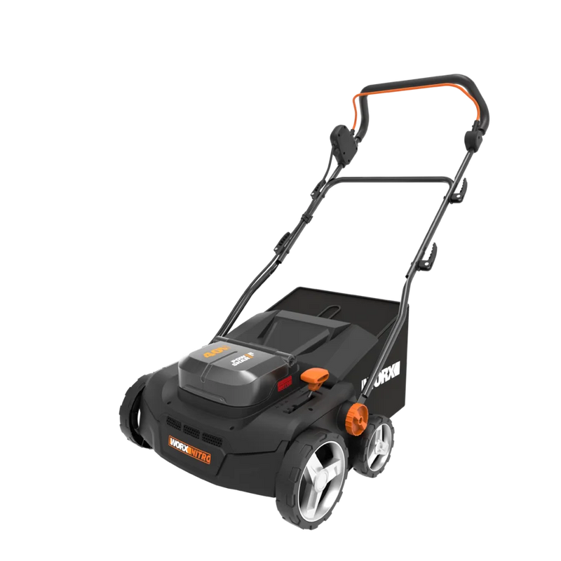 Worx 40V bezvadu bezsuku skarifikātors un aerators WG855E.9 bez akumulatora un lādētāja