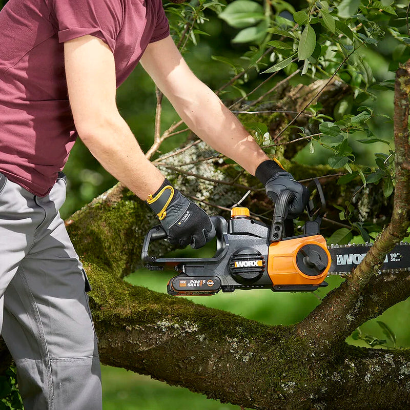 Worx 20V 25cm bezvadu ķēdes zāģis WG322E.9 bez akumulatora un lādētāja