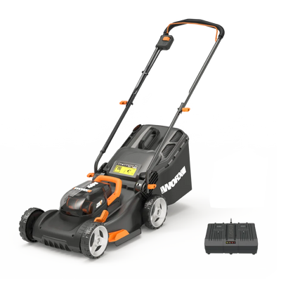Worx stumjamais zāles pļāvējs ar akumulatoru 40cm 40V 2x4Ah WG743E