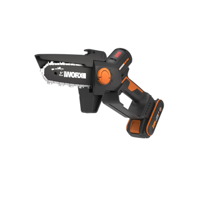 Worx 20V 12cm bezvadu kompaktās klases ķēdes zāģis WG325E ar akumulatoru