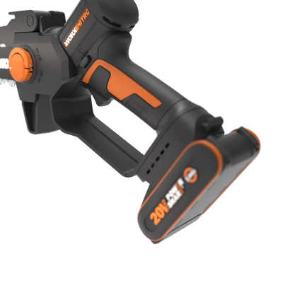 Worx 20V 12cm bezvadu kompaktās klases ķēdes zāģis WG325E ar akumulatoru