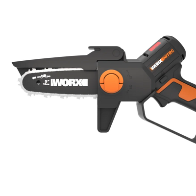 Worx 20V 12cm bezvadu kompaktās klases ķēdes zāģis WG325E ar akumulatoru